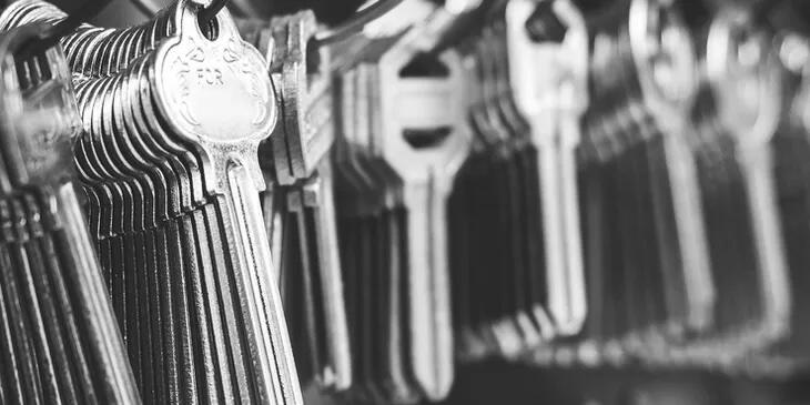 Keys1 keys hanging on a rack
